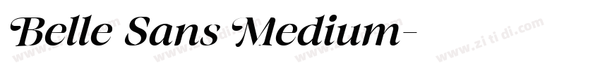 Belle Sans Medium字体转换